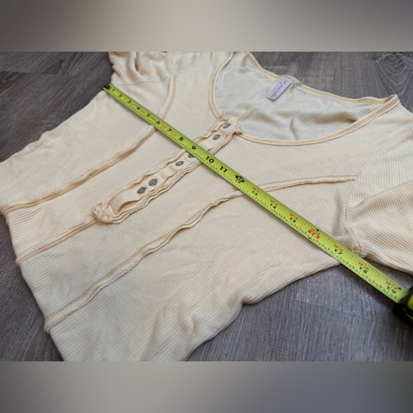 Out From Under Sweet Dreams Seamed Henley Top Large - Picture 5 of 7